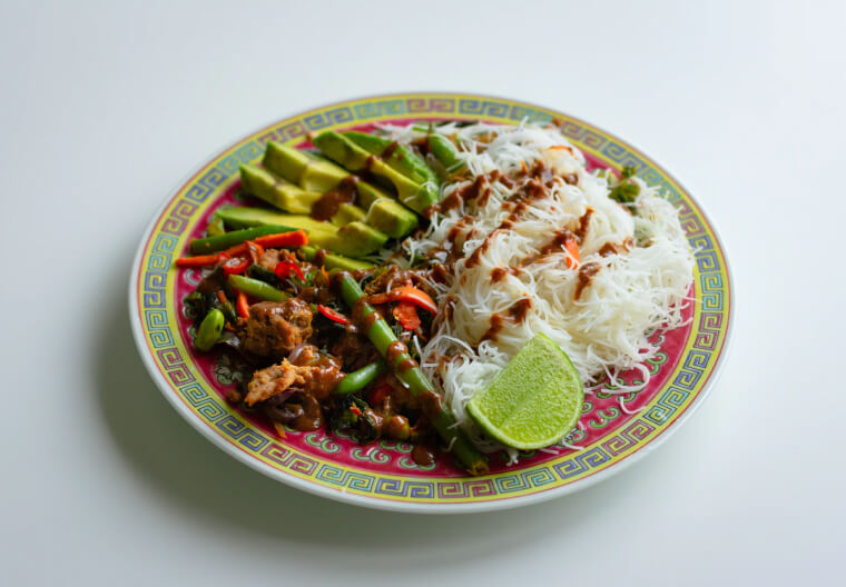 Vegan Stir Fry with Rice Vermicelli